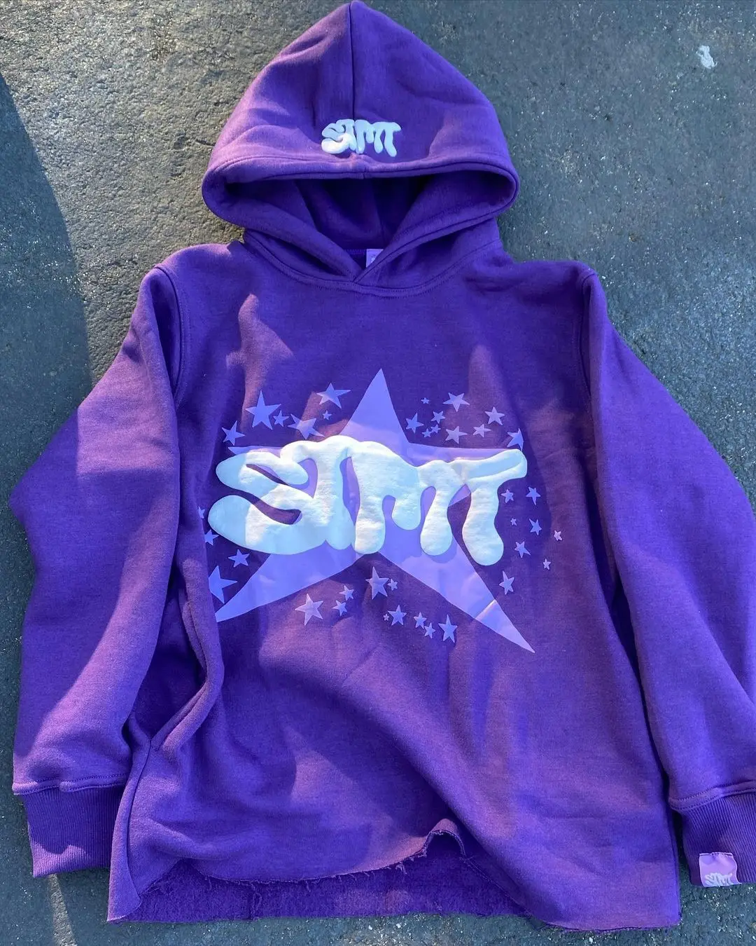 Wholesale heavyweight cotton cut edge raw hem oversized high quality manufacturers custom logo cropped men 3d puff print hoodies