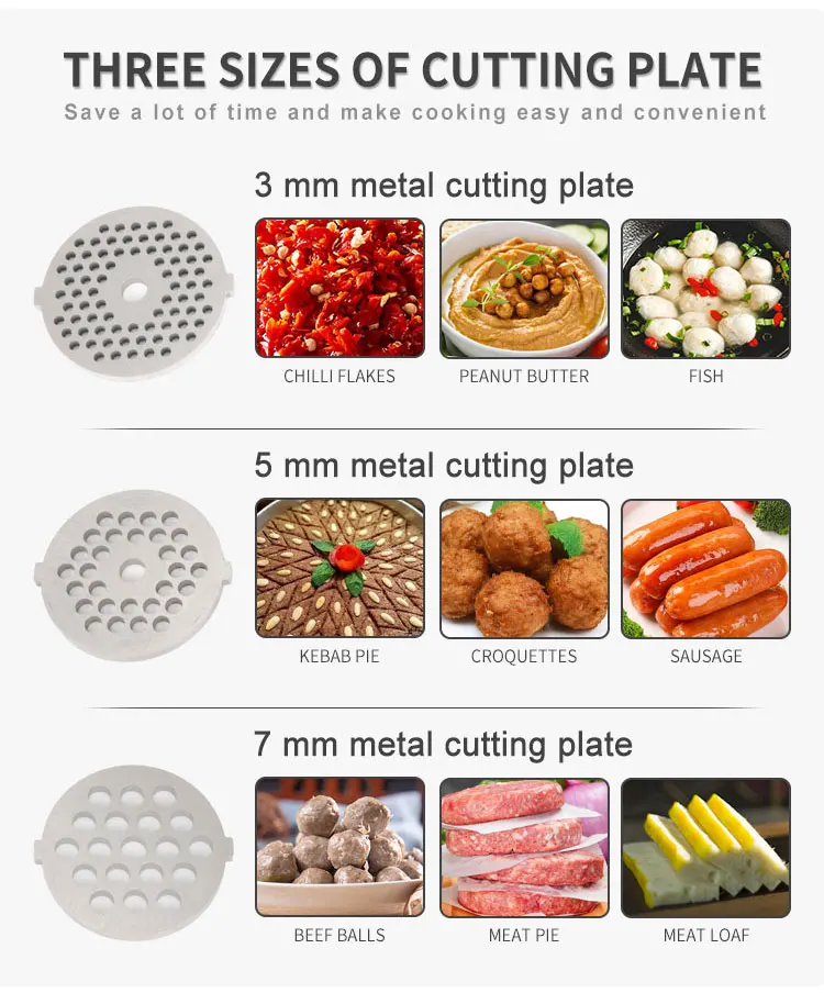 De Maria household Home Use Aluminum+SS material Meat Mincer Electric Meat Grinder