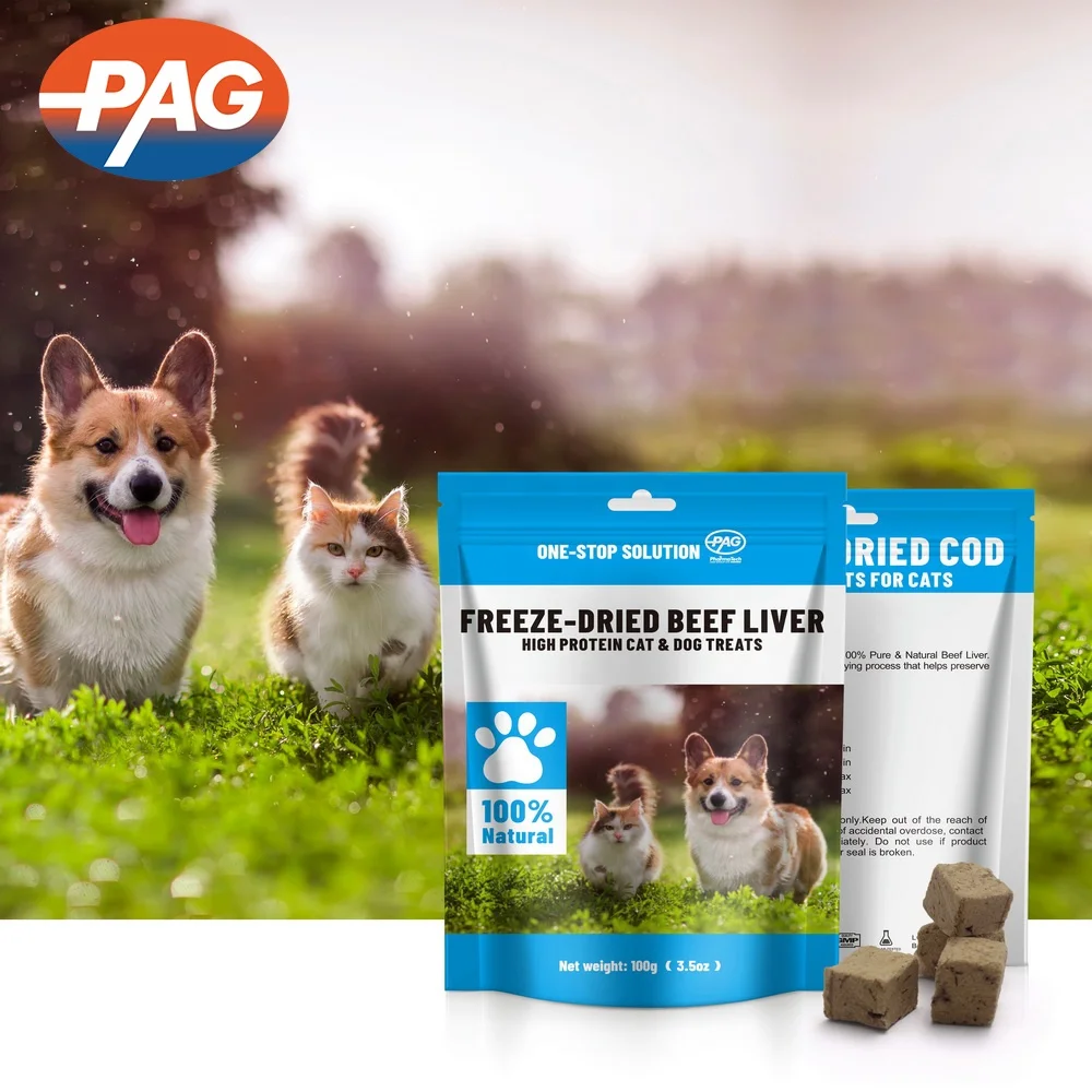 Single Ingredients 100% Pure Beef Liver Dog Cat Treats Freeze Dried High Protein Premium Quality Snacks Beef Treats For Dogs