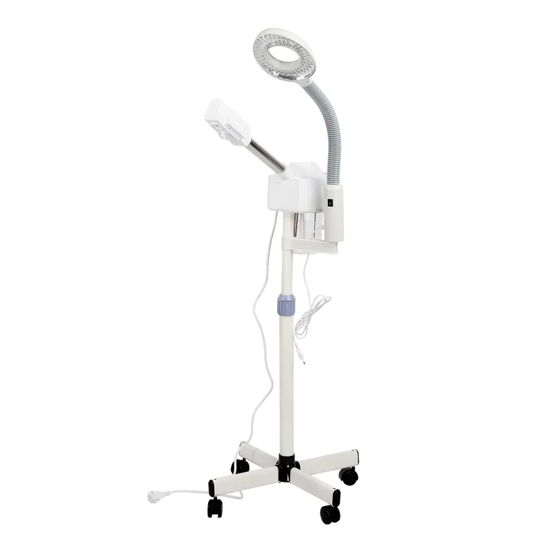 Hot sell Beauty Equipment Skin Care 2 in 1 face Sprayer Led Magnitying Glass Lamp Facial Mist Steamer