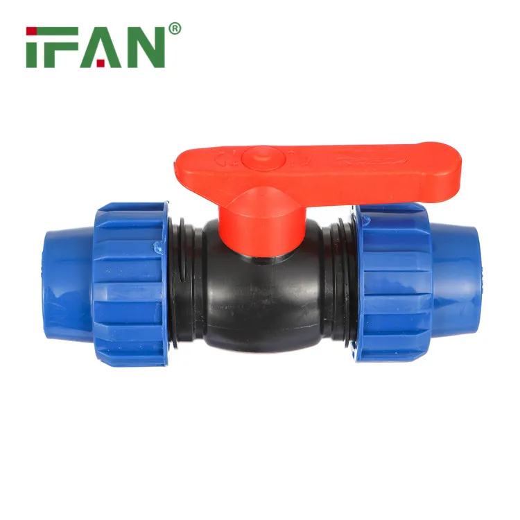 IFAN ISO 4427 PE Water Pipe Coupling PN16 HDPE Pipe Fitting Irrigation PP Compression Fitting Reducer Compression Fitting