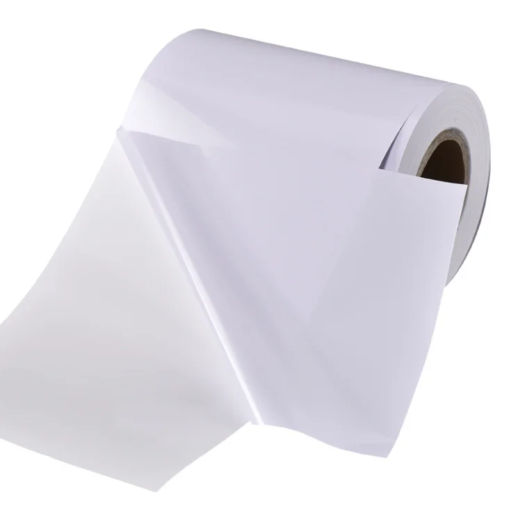 self-adhesive Satin Silver PET film (23-25micron) flexo printing self adhesive paper label roll