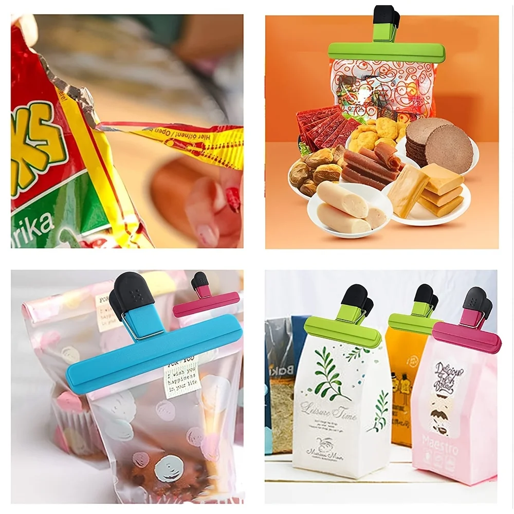 Portable Bag Clips Kitchen Storage Food Snack Seal Sealing Bag Clips Sealer Clamp Plastic Tool Kitchen Organization Accessories