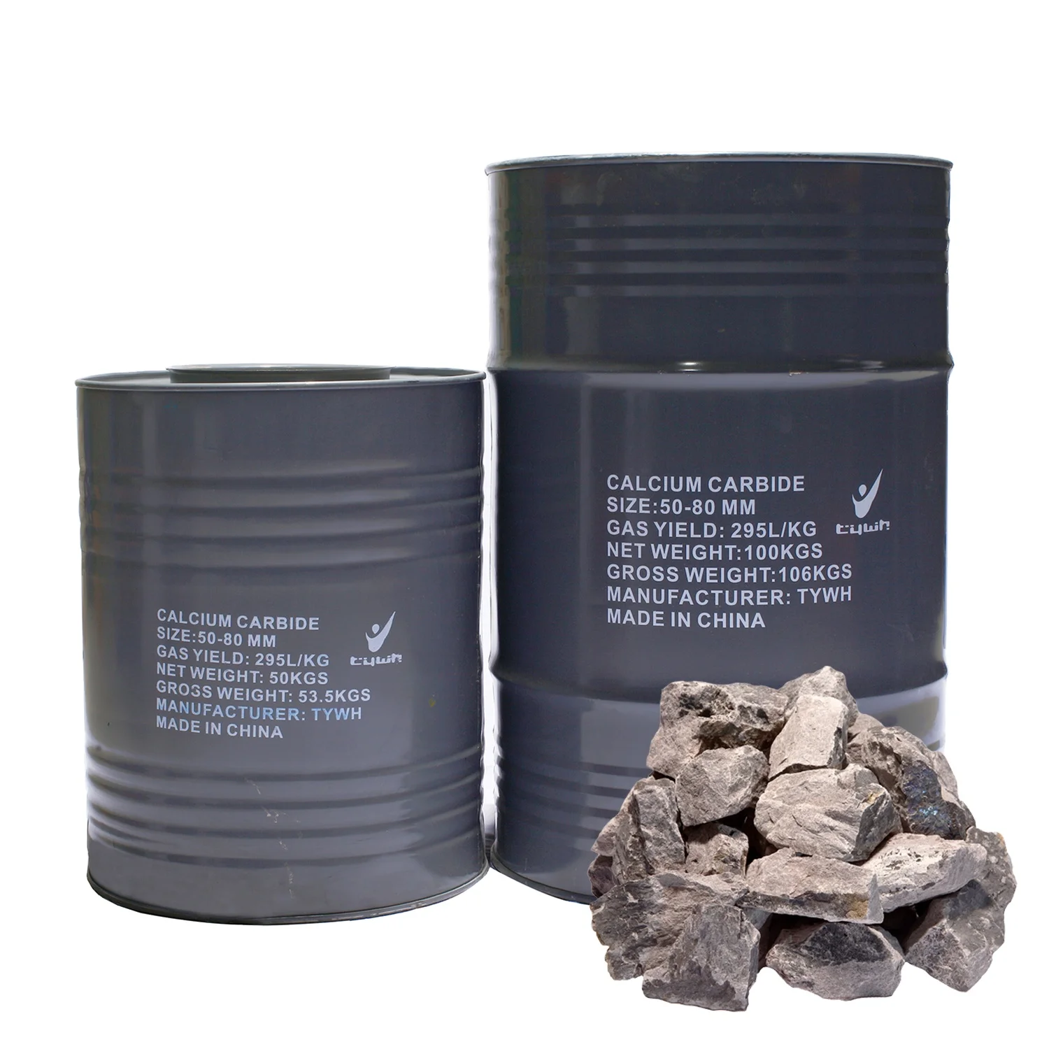 The Famous Manufacturer Tywh Supply High Yield Acetylene Gas Calcium Carbide 80-120mm Price