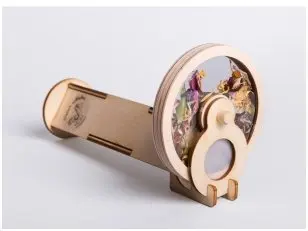 New fashion design magical wooden kaleidoscope custom kaleidoscope wooden mini kaleidoscope toy for children