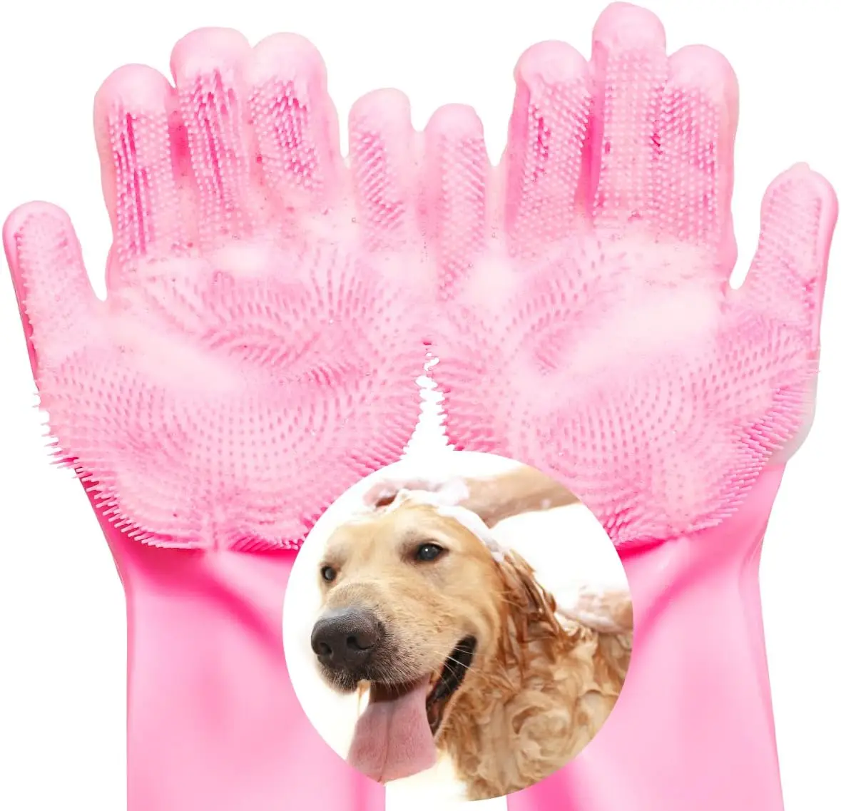 Pet hair remover pet Cleaning Brush Rubber Five Fingers Deshedding Pet grooming gloves For Dog Animals Bathing