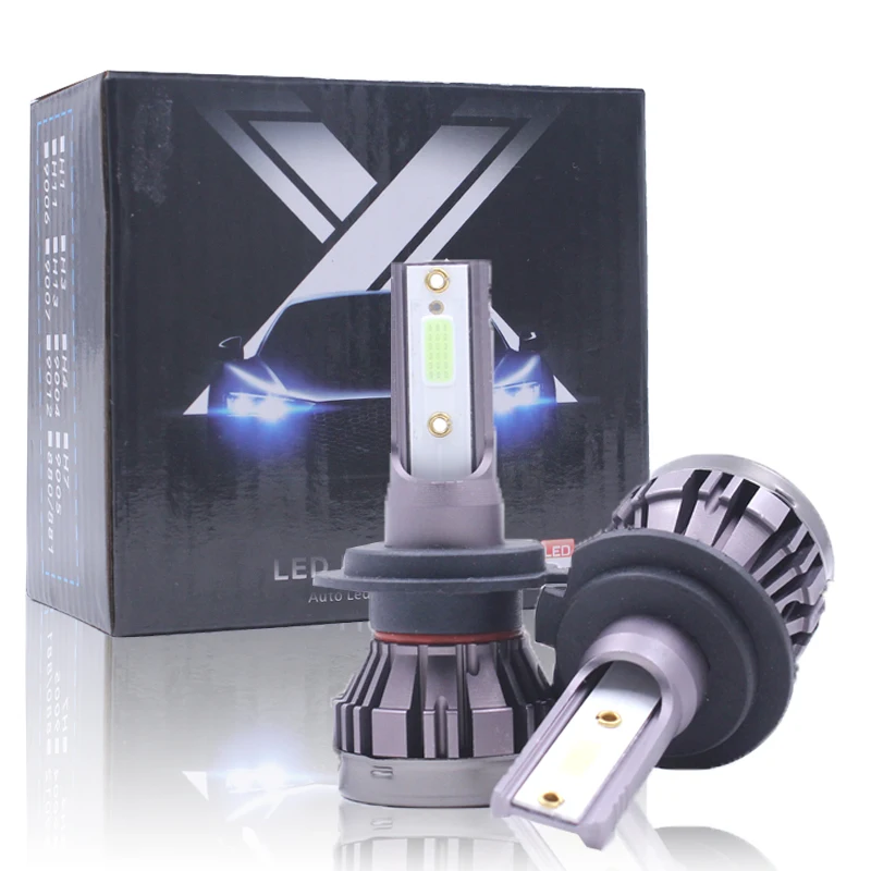 led bulb h11 M1S Fanless LED Lights 40W 8000LM Mini LED Headlight H7 Auto System Lighting LED Bulb H4 H13 9004 9005 9006