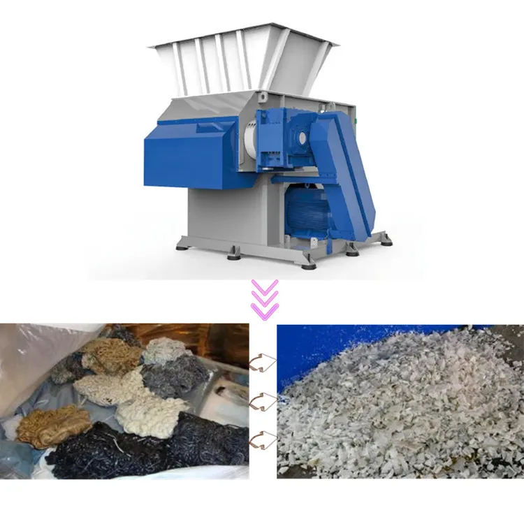 Popular net sponge food waste plastic lumps shredder machine