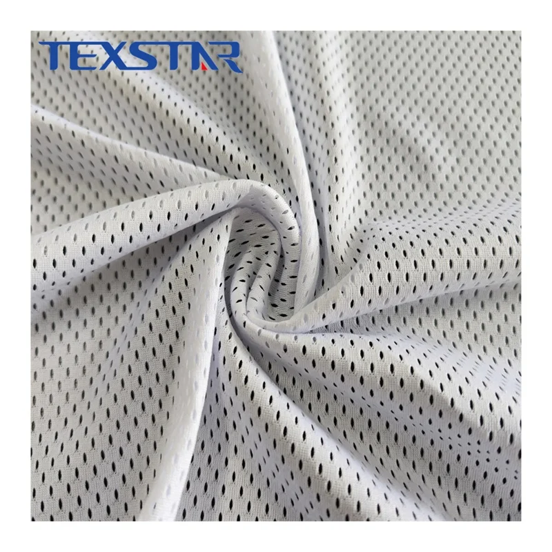 75D polyester breathable mesh fabric for basketball wear worker uniform