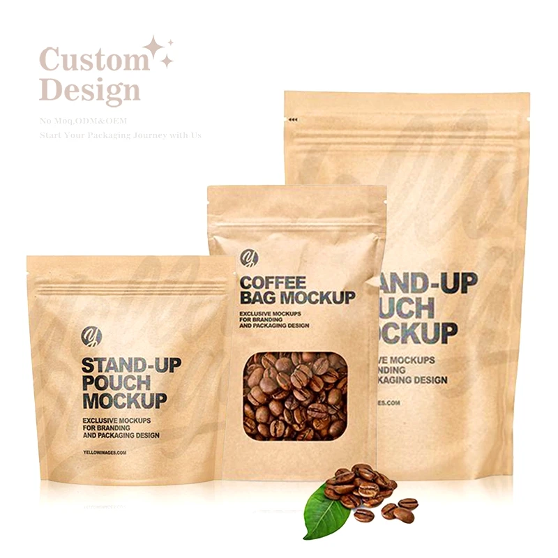 Custom 250G Bolsas Para De Cafe Empty Coffee Tea Packaging Pouch Flat Bottom Coffee Bag With Valve And Zipper