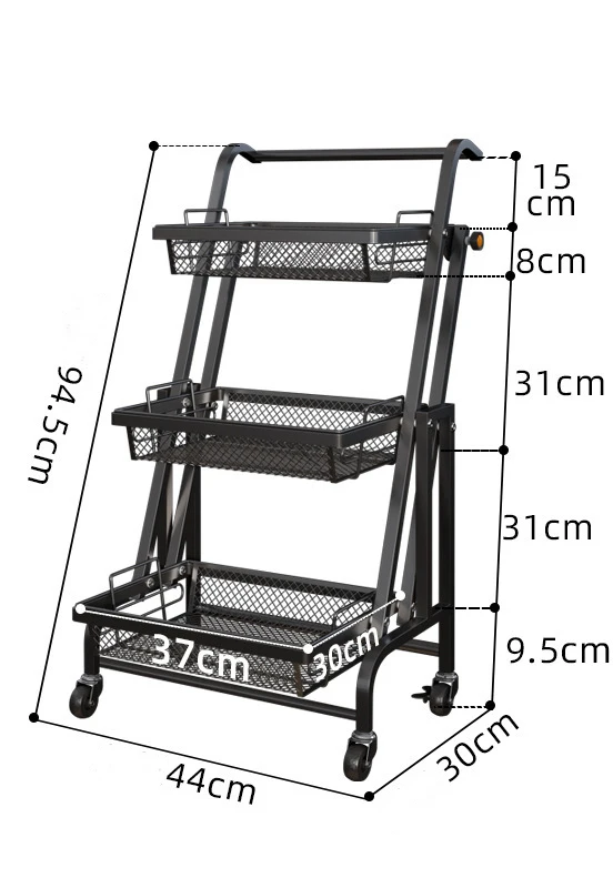 
2021 new product multifunctional golf cart trolley push picking trolley kitchen rack trolley 