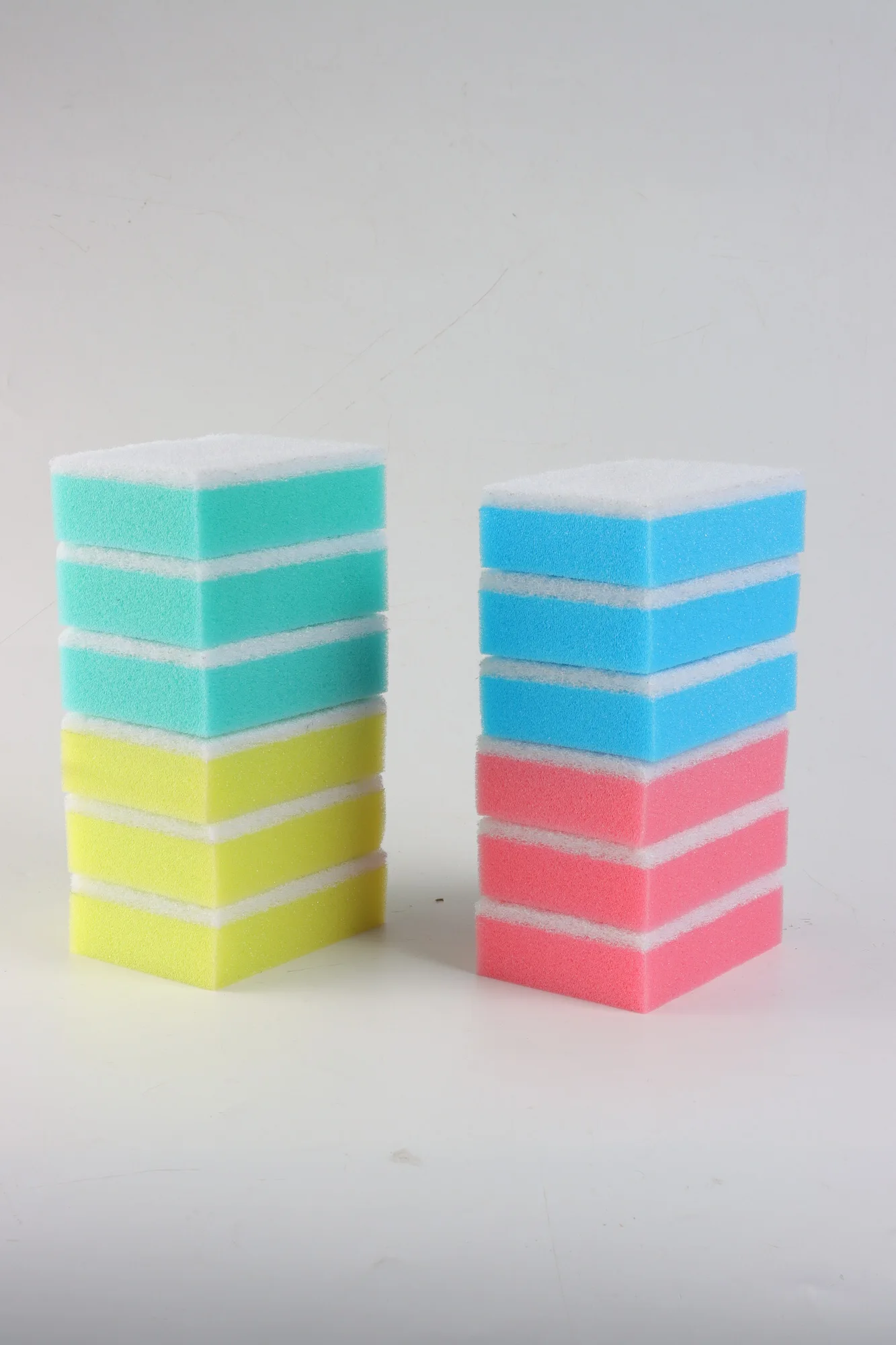 Factory Wholesale Industrial Scouring Pads Wiping Scourer Pad Washing Scrubber Kitchen Green Yellow Sponge Supplier