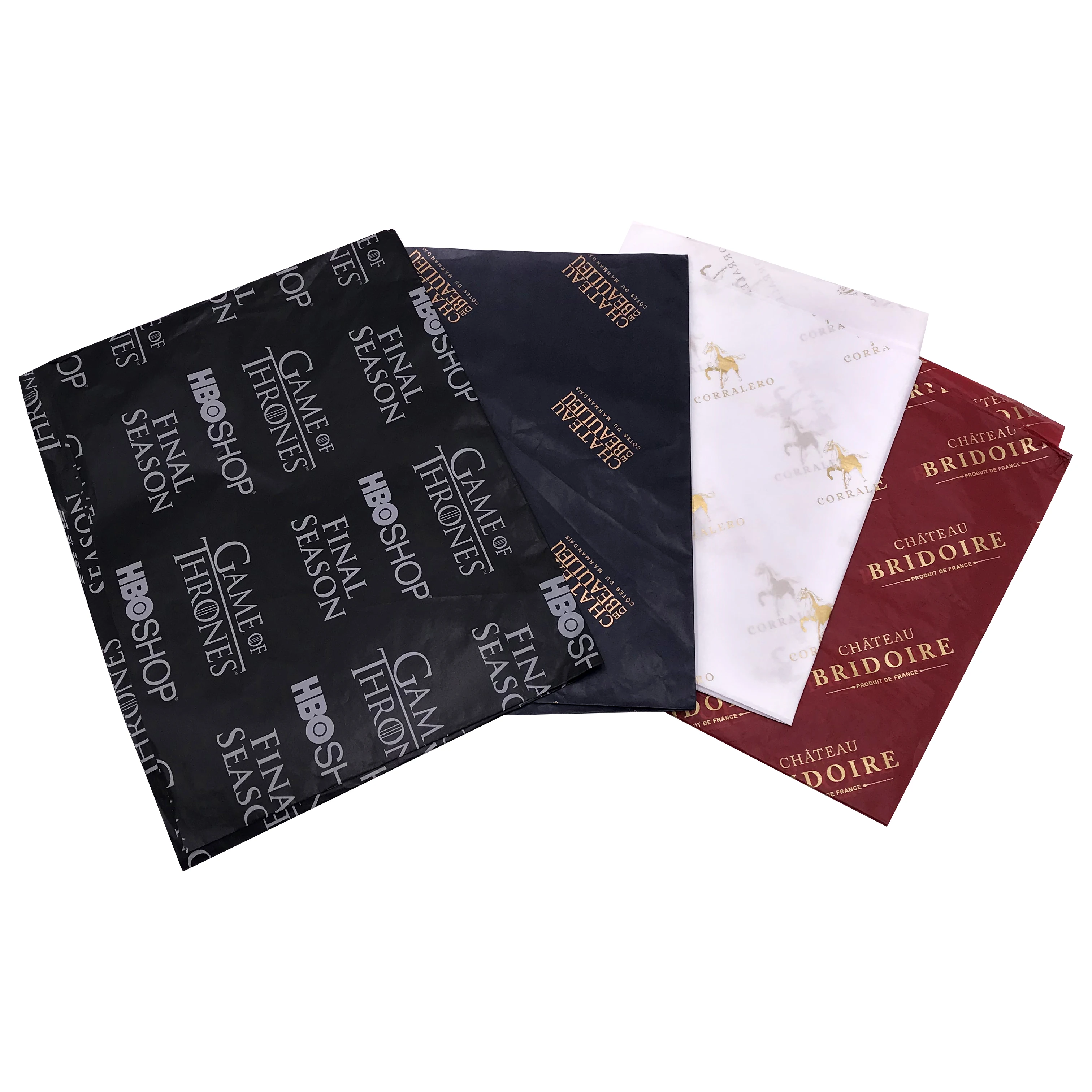 Gift wrapping tissue paper waterproof flower paper with custom logo