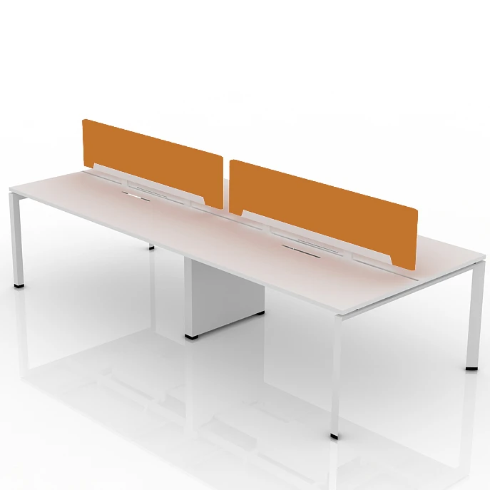 Modern Open Modular 4 Person Workstation 6 Seater Office Furniture Workstation