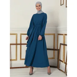 Arabic Silk Abaya dress Muslim Dresses in Dubai Islamic Clothing For Women Muslim Fashion Satin abaya women muslim dress