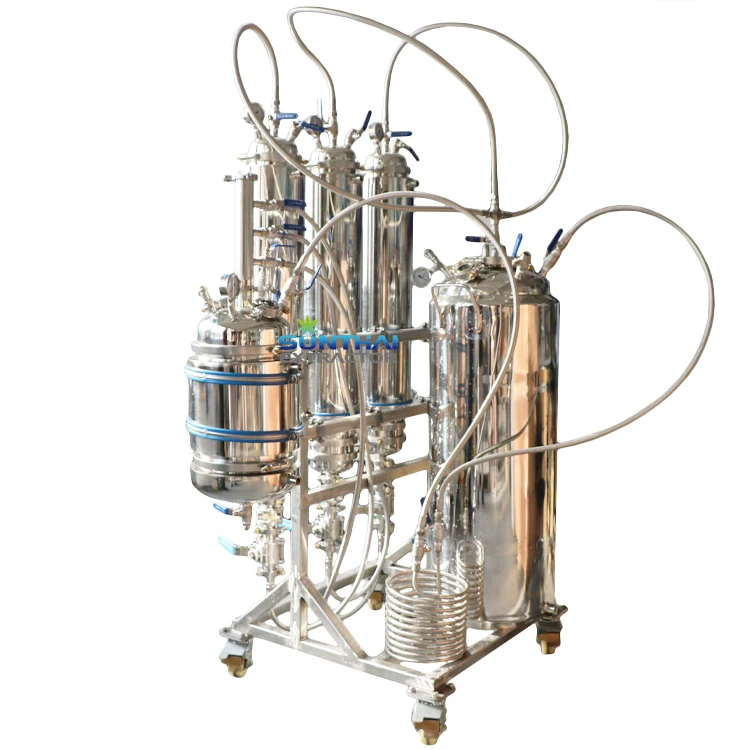 Sunthai 15lb closed loop extractor system With cooling coil and Molecular Sieve jacketed tanks