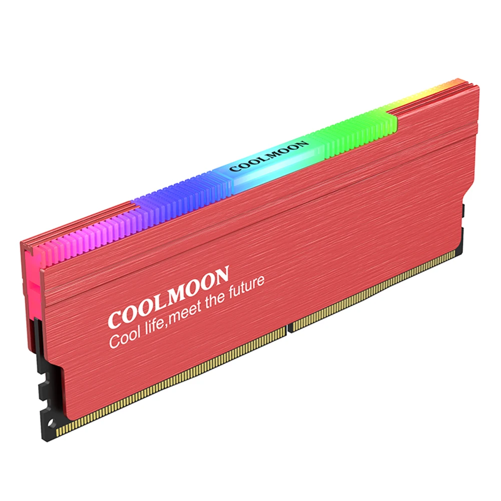 COOLMOON 5V 3PIN ARGB RAM Heatsink Heat Cooler for Desktop PC Computer RGB Memory Cooling