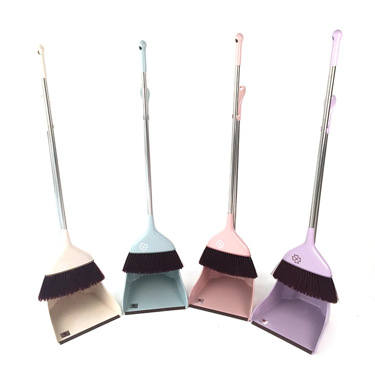 2021 New House Ware  Design Plastic Dustpan And Broom Set Combo