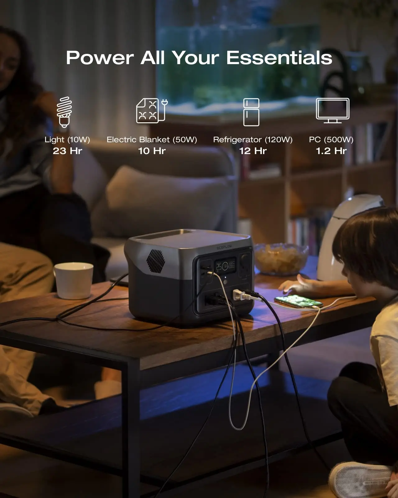 Solar Generator RIVER 2 Pro 768Wh Portable Power Station  160W Portable Solar Panel LiFePO4  4 AC Outlets