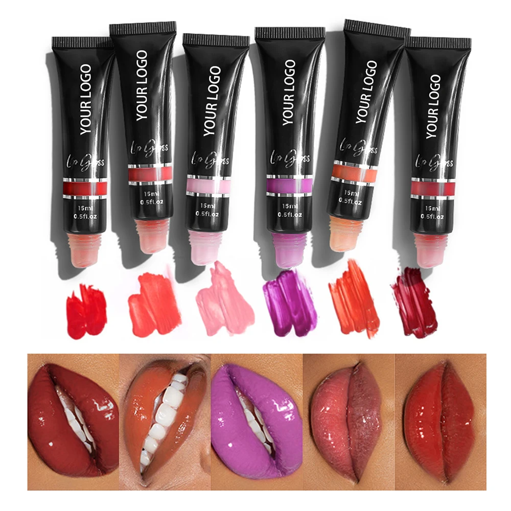 Lip Gloss Packaging Base Wholesale Bulk Glossy Private Label Custom Glitter Clear Vendor Lip Gloss