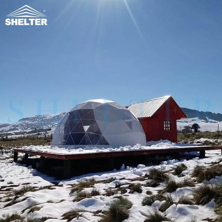 
Dia.5m geodesic living clear dome house tent igloo tent for winter 