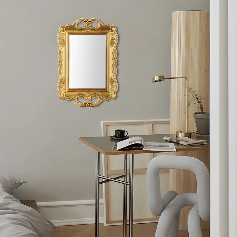 Elegant Luxury Classical French Decor Furniture Custom Design Antique Wall Decoration Aesthetic Wall Mirror
