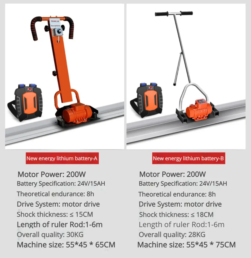Factory Price Concrete Vibratory Leveling Screed Machine Gasoline Concrete Vibration Ruler