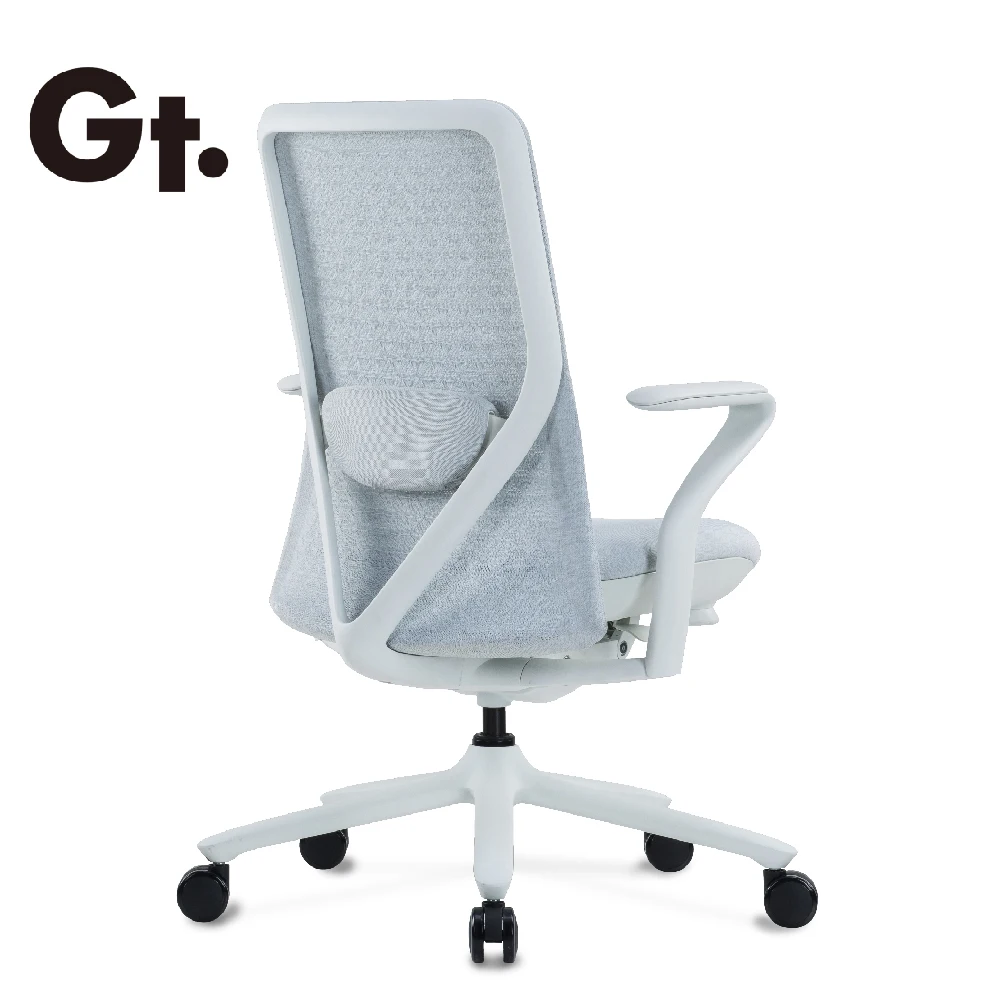 Modern Design Mid Back 3D Fabric Staff Swivel Chair With Lumbar Support