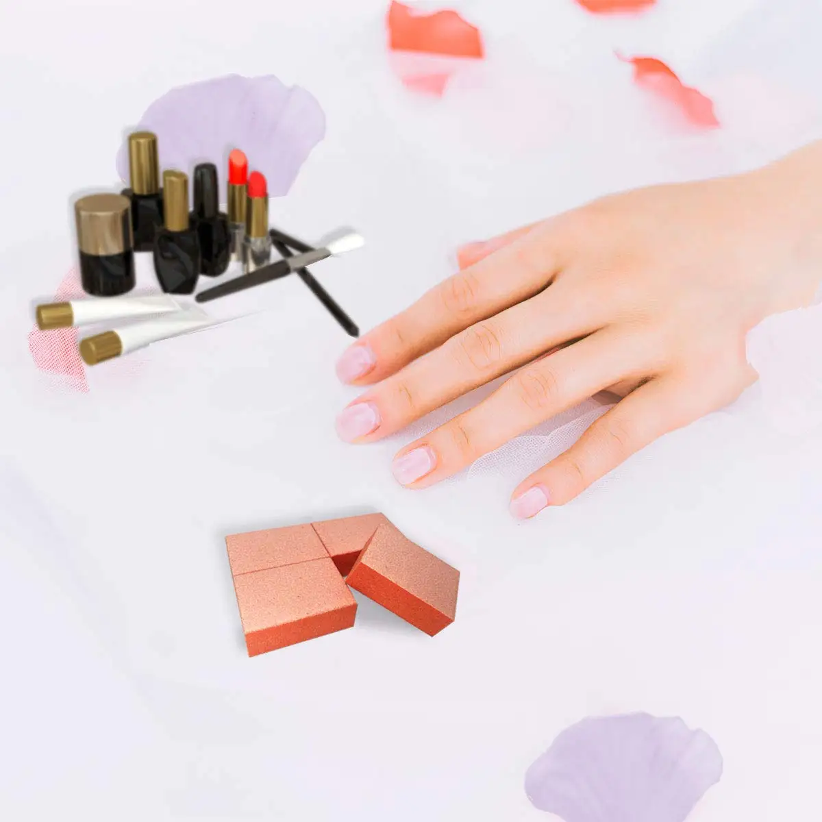 2 Way Mini Nail Buffer Disposable Pumice Sponges Professional Salon Foot Pedicure