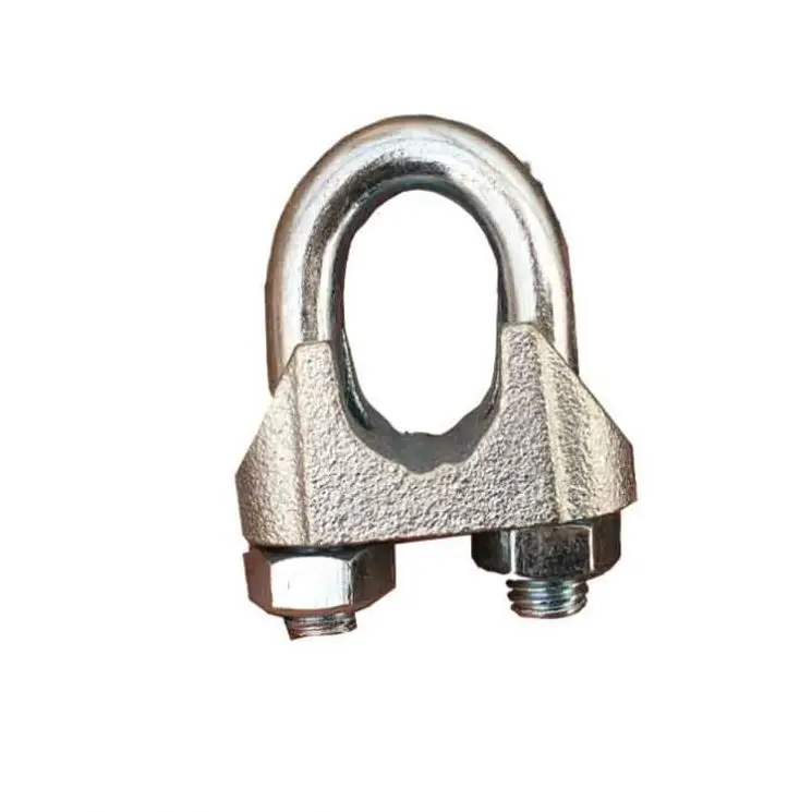 Factory Sale DIN 741 12mm Wire Rope Clip Casting Malleable Galvanized Cable Clamp