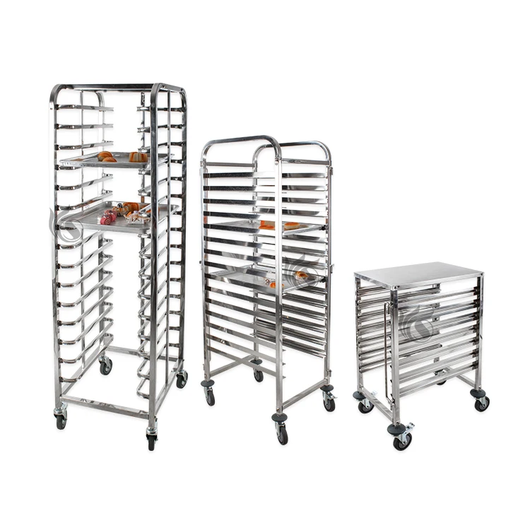 Commercial Baking Oven Stainless Steel Gn Pan Rack Bread Tray Mobile  Trolley Cooling Cart Tray Rack Trolley For Moving Tray