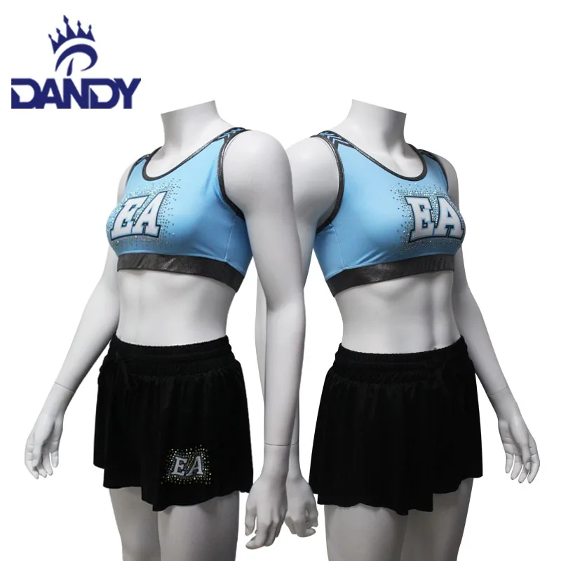 Custom sublimation girls dance training sets workout sets shorts cheer practice wear