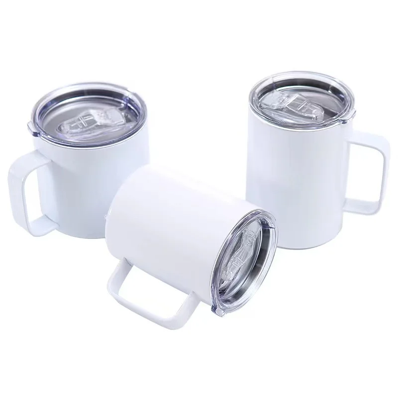 USA Warehouse 12 Oz Vacuum Insulated Tumbler Milk Tea Coffee Cups 304 Stainless Steel Sublimation Mug With Lid