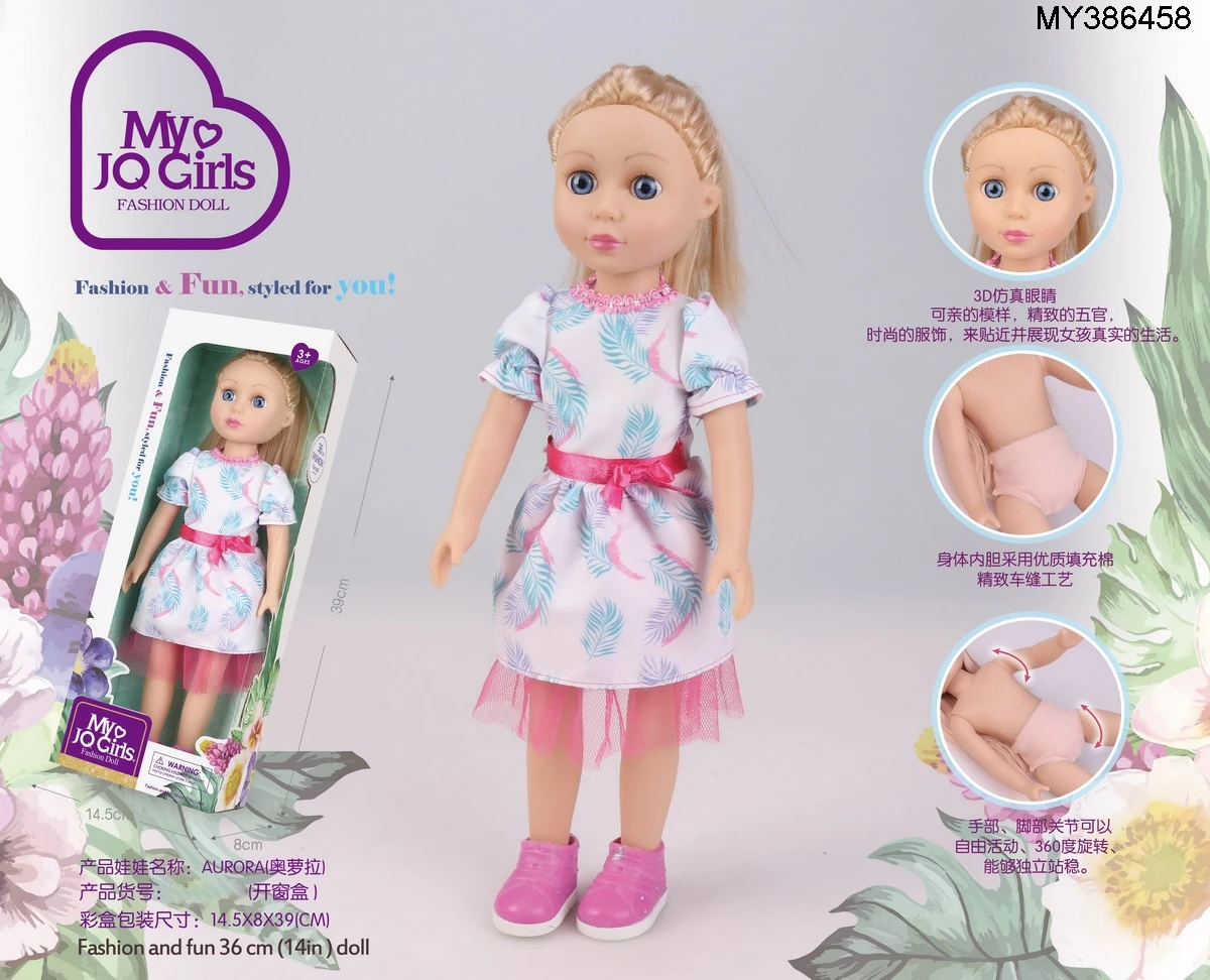 Custom fashion 14 inches girls multi-style vinyl baby alive American doll 36cm simulation doll full body