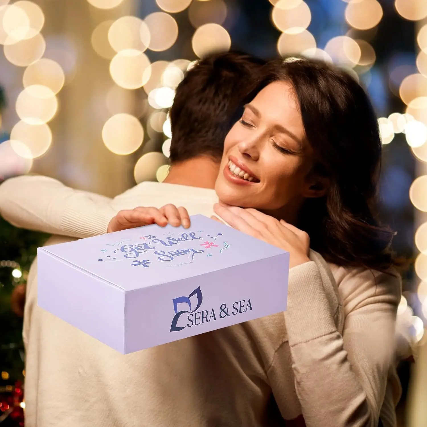 Wholesale new product in 2024 purple blanket card 10-pieces get well soon gift box set for women birthday self care gifts item