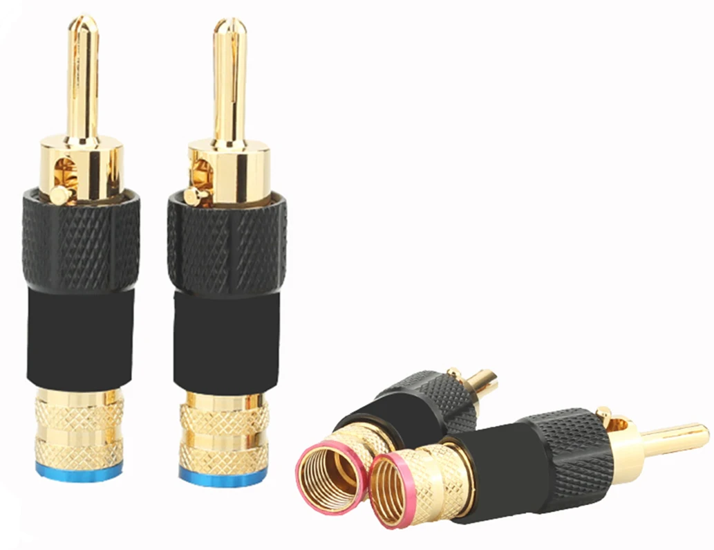 Rasantek родиевое покрытие вилка типа банана самоблокирующийся Тип HIFI Динамик Разъем Банана