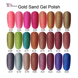 Factory Manufacture Private Label Soak Off nail art glitter gel Gold Sand Gel Matte Color Gel