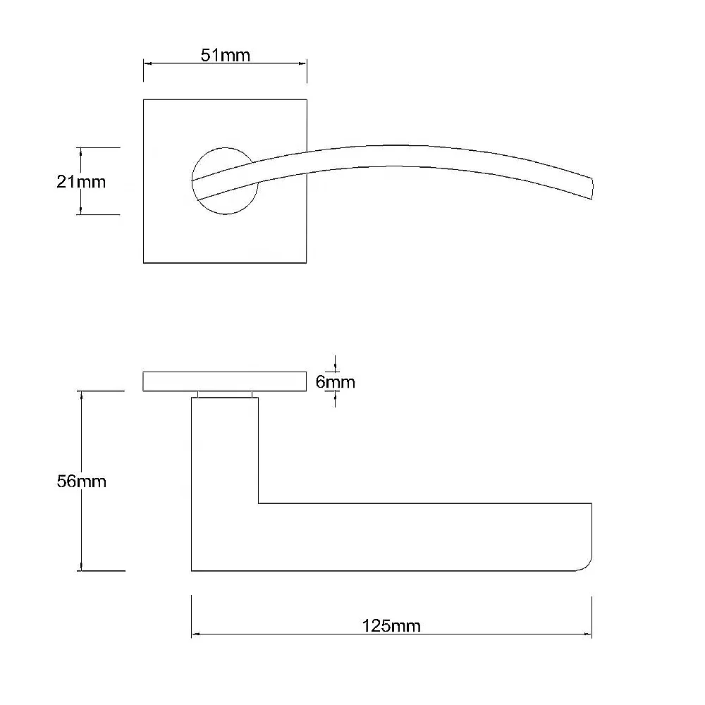 Bedroom zinc alloy handles,Factory direct sale customized door handles,Matt Black Nickel door lock handles