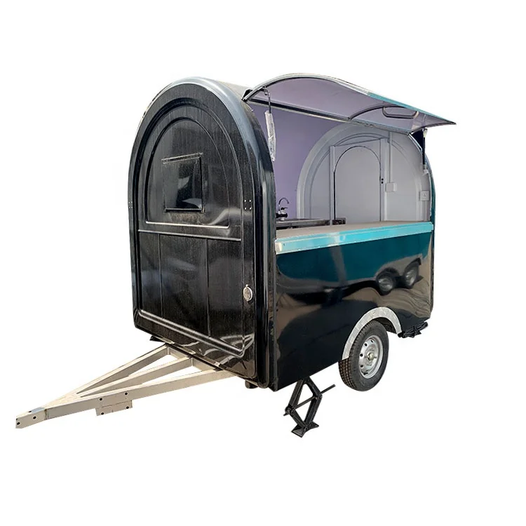 
Hot Sale Round Food Cart Street Van Mobile Coffee Food Trailer For USA 