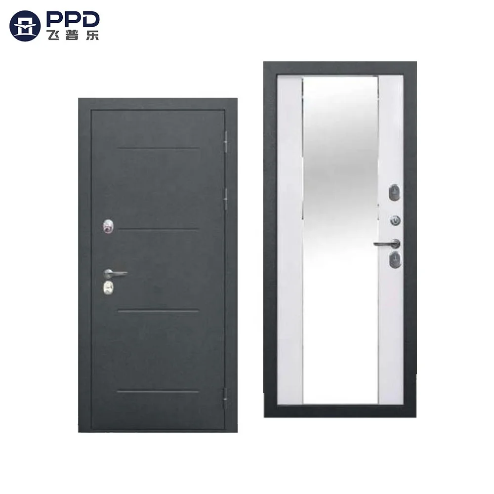 Most Popular Sales External Front Entry Door Sound Proof Russian Steel Security Doors Durable Main Entrance Metal Door