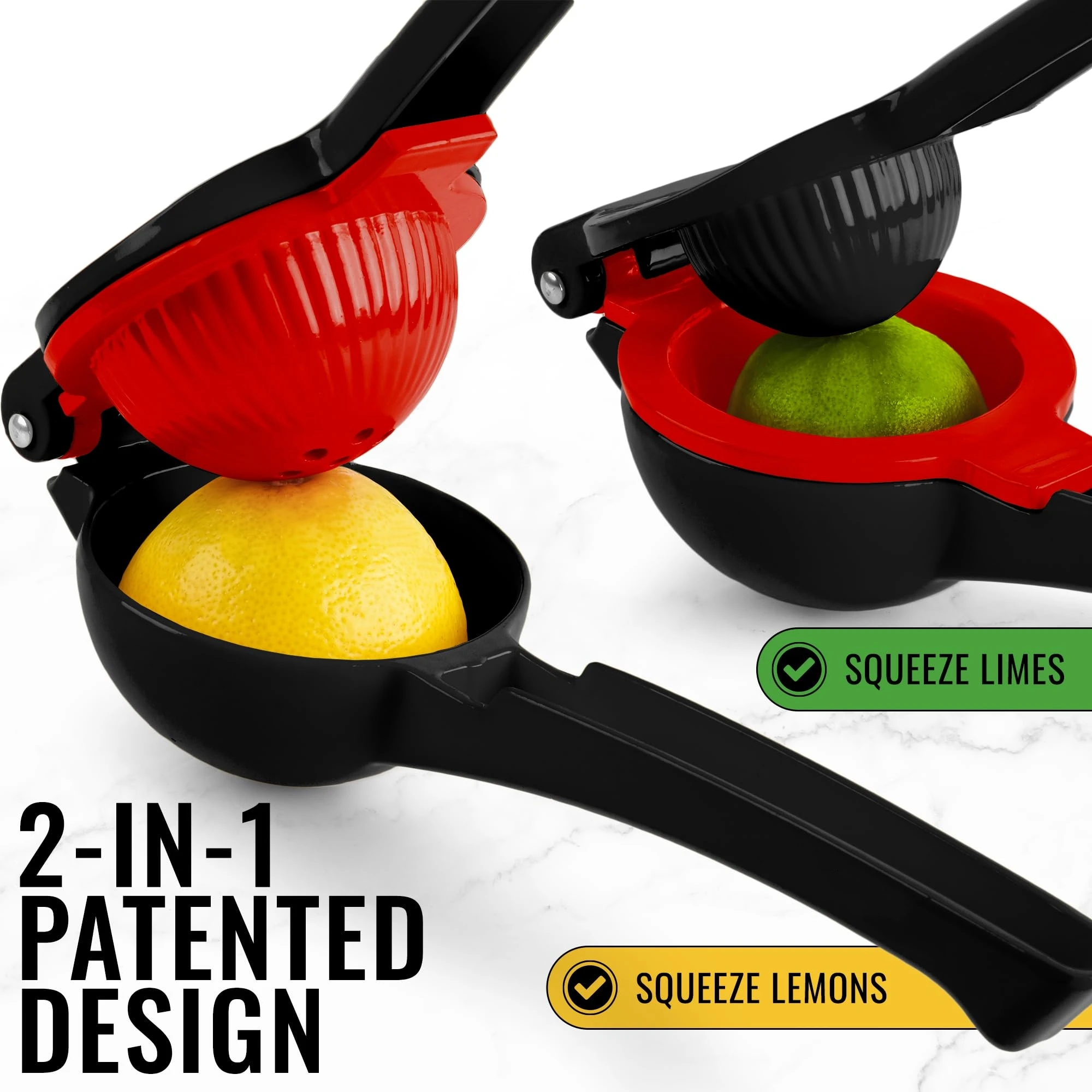 TRES wholesale 2024 new home products 2 in 1 black flat foldable stainless steel manual Hand press lemon squeezer Citrus Juicer
