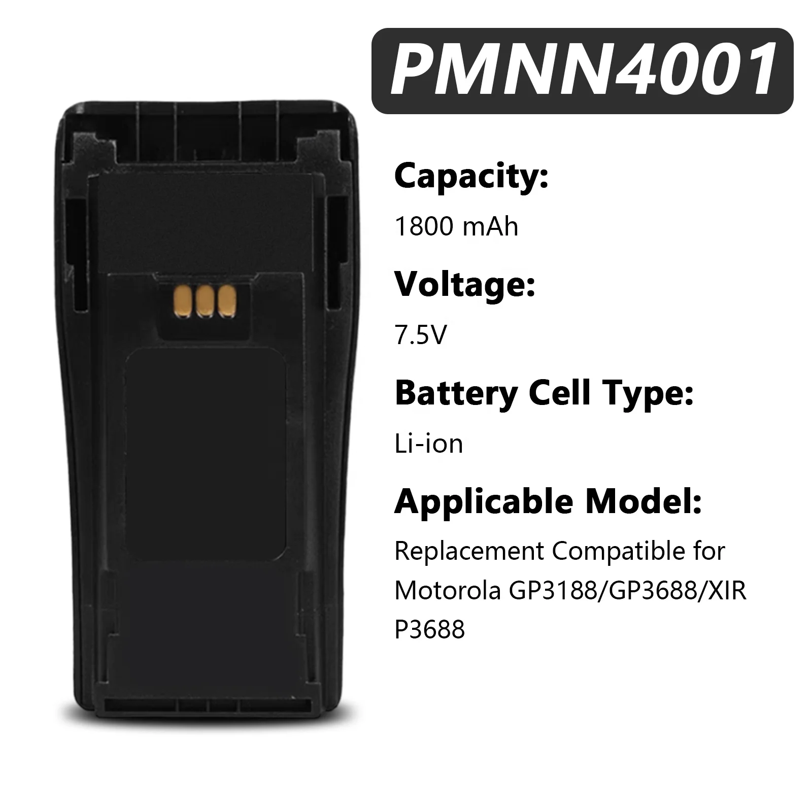 JINTION PMNN4001 двухсторонний радиоприемник NIMH аккумулятор для Motorola GP3688 GP3188 XIR P3688