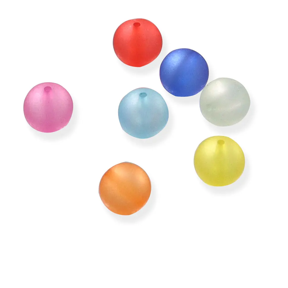 round plastic 13mm frosted round beads plastic beads for jewelry making