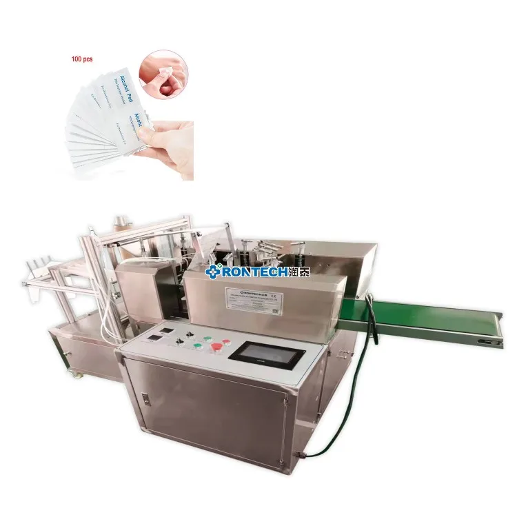 Automatic Large 75% alcohol pad & swab packaging machine Disinfection wet tissue machine