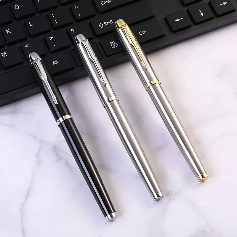 High quality heavy luxury logo customized metal roller ball Signing metal pen logo custom gift metal pen
