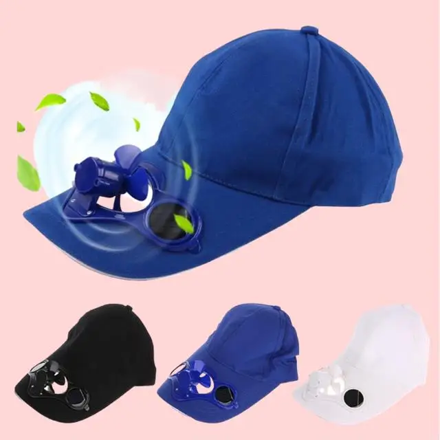 Unisex Summer Outdoor Sport Hat with Solar Power Cool Fan Pattern Baseball Cap Bicycling Climbing Daily Use