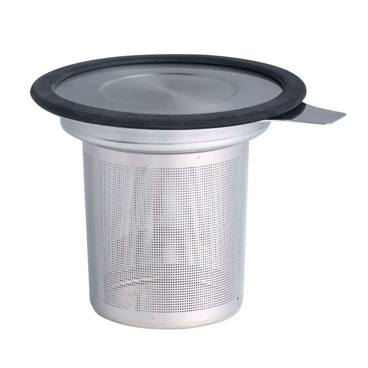 Stainless Steel Tea Steeper Diffuser with Large Capacity Tea Basket and Lid Fits Teapots Mugs Cups