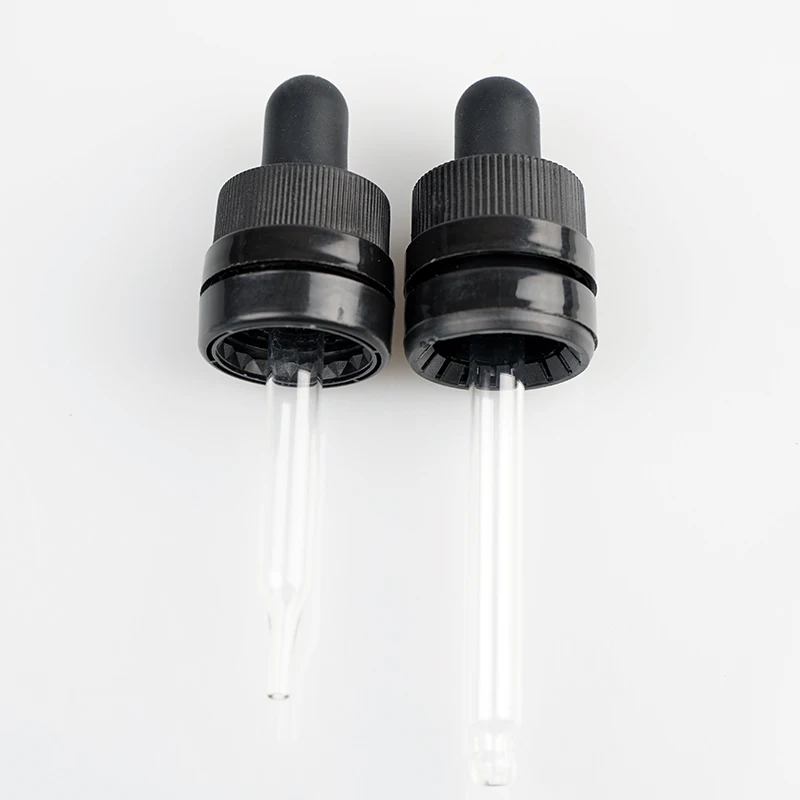 Glass Dropper Bottle with Child Resistant Tamper Evident Dropper Amber Cosmetic Screen Printing Size Dropper Cap Acceptable