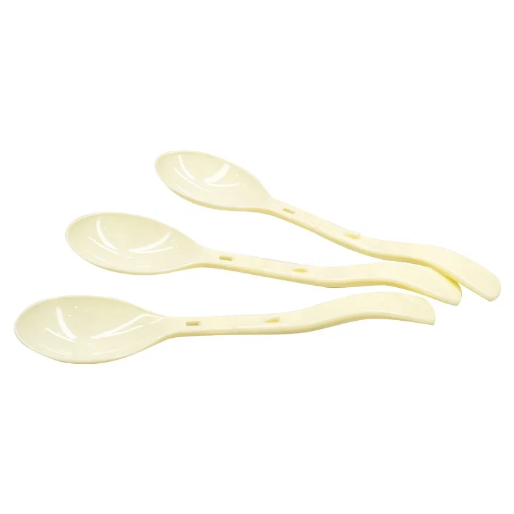 Restaurant Wedding Home Disposable Food Grade PP Folding  Spoon for Soup