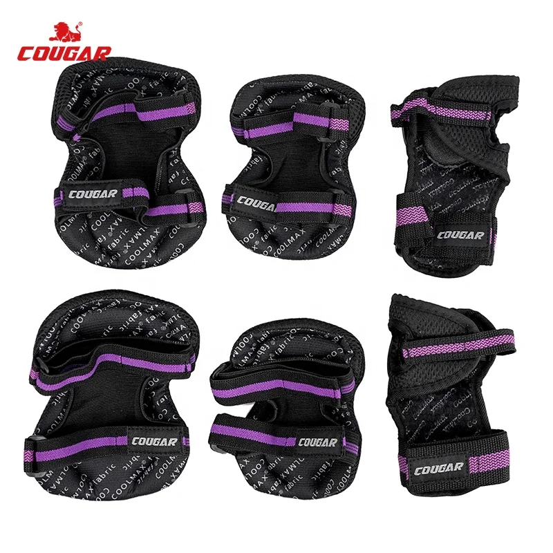 COUGAR Adult Knee Pads Elbow Pads Wrist Guards 3 in 1 Protective Gear Set for Inline Roller Skating